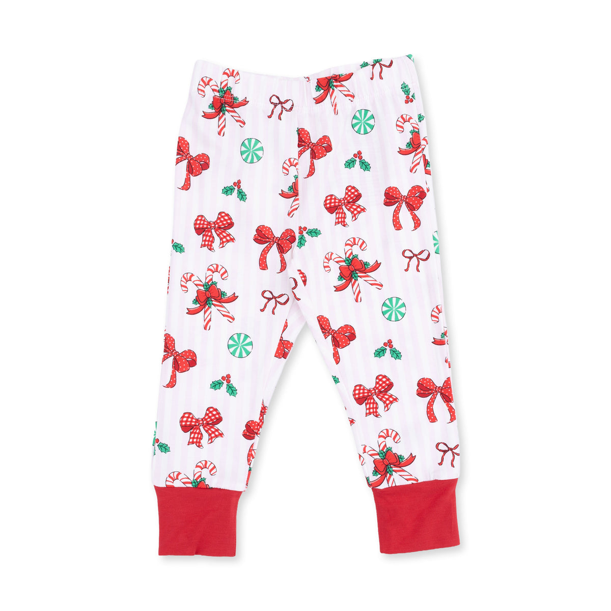 Bows & Candy Canes - Long Sleeve Loungewear Set by Angel Dear