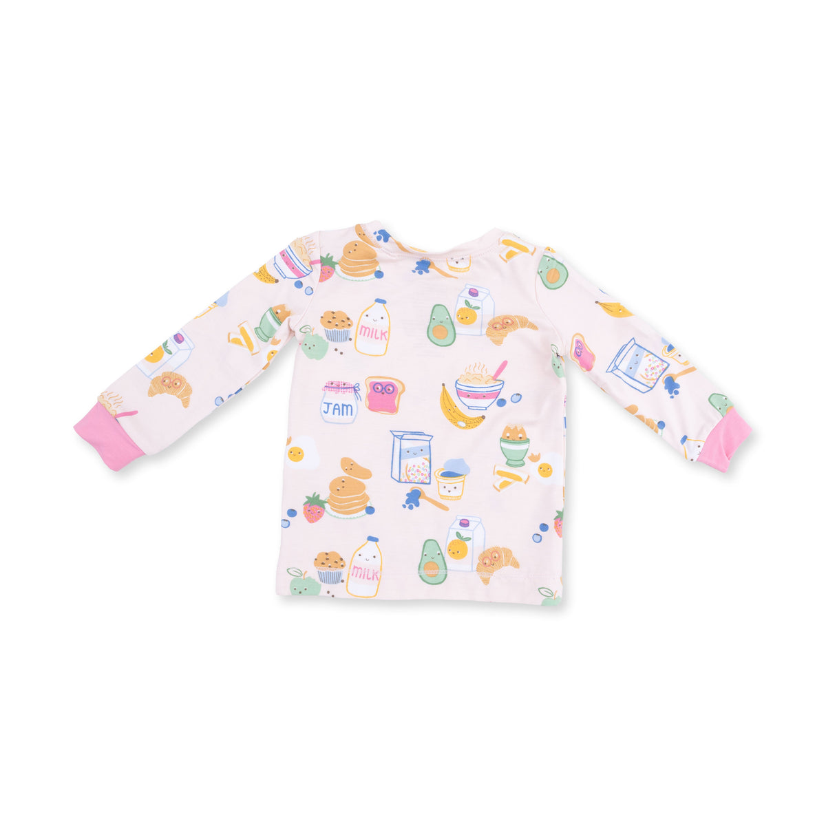 Breakfast Club Pink - Long Sleeve Loungewear Set by Angel Dear