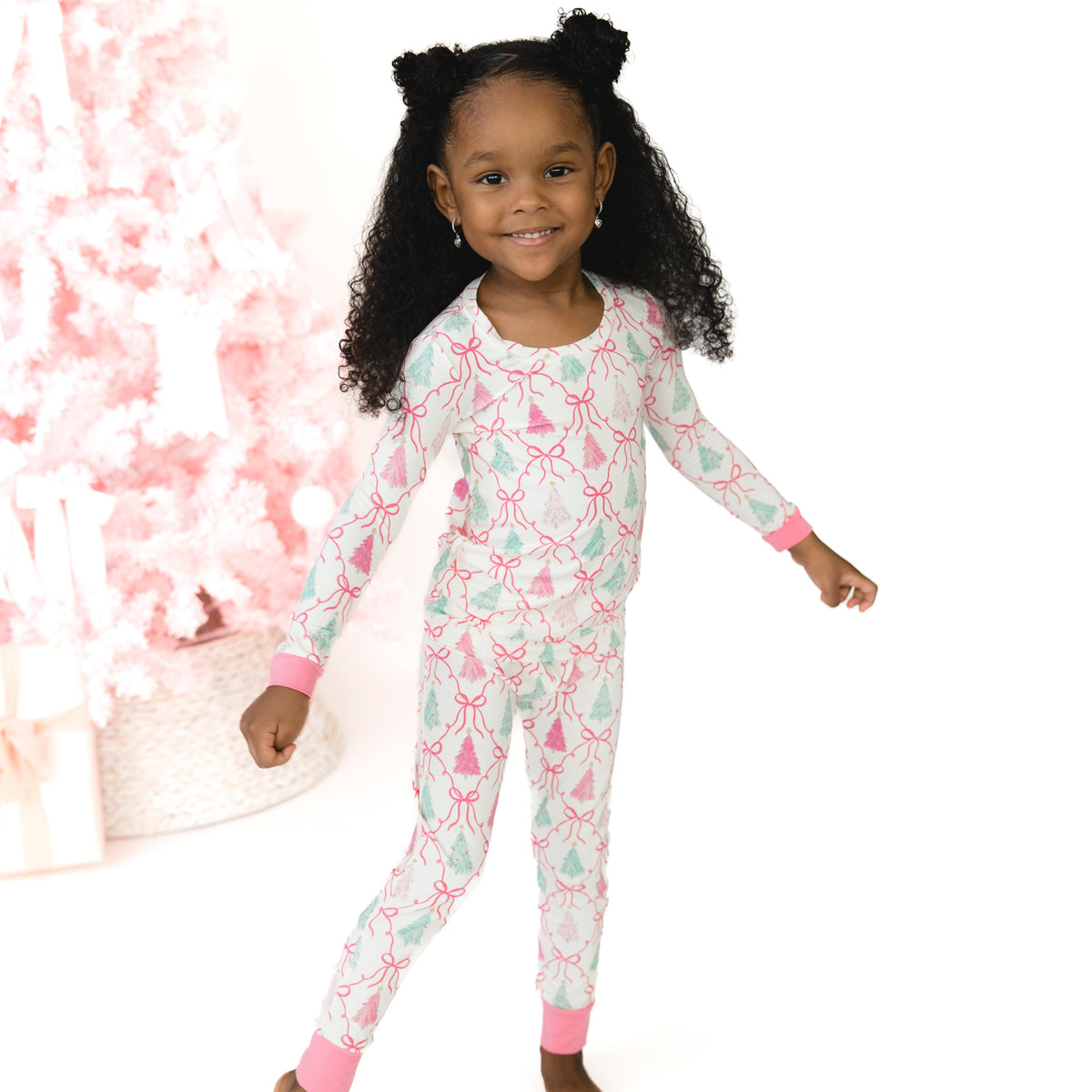 Bow Trellis Tree - Long Sleeve Loungewear Set
