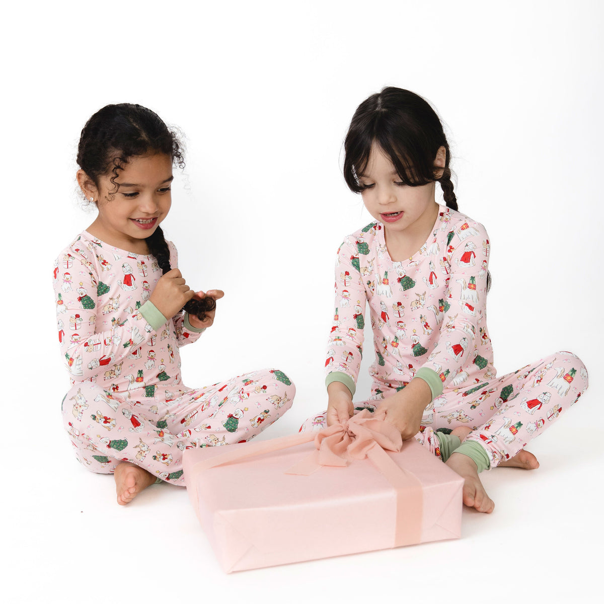 Christmas Dogs Pink - Long Sleeve Loungewear Set by Angel Dear