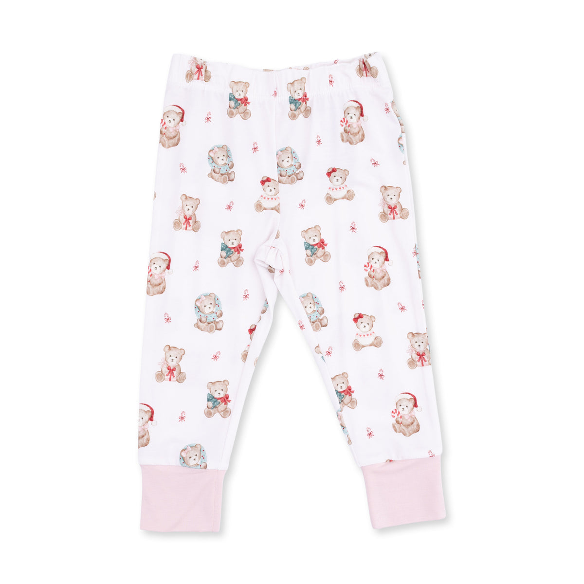 Christmas Teddy Bears Pink - Long Sleeve Loungewear Set by Angel Dear