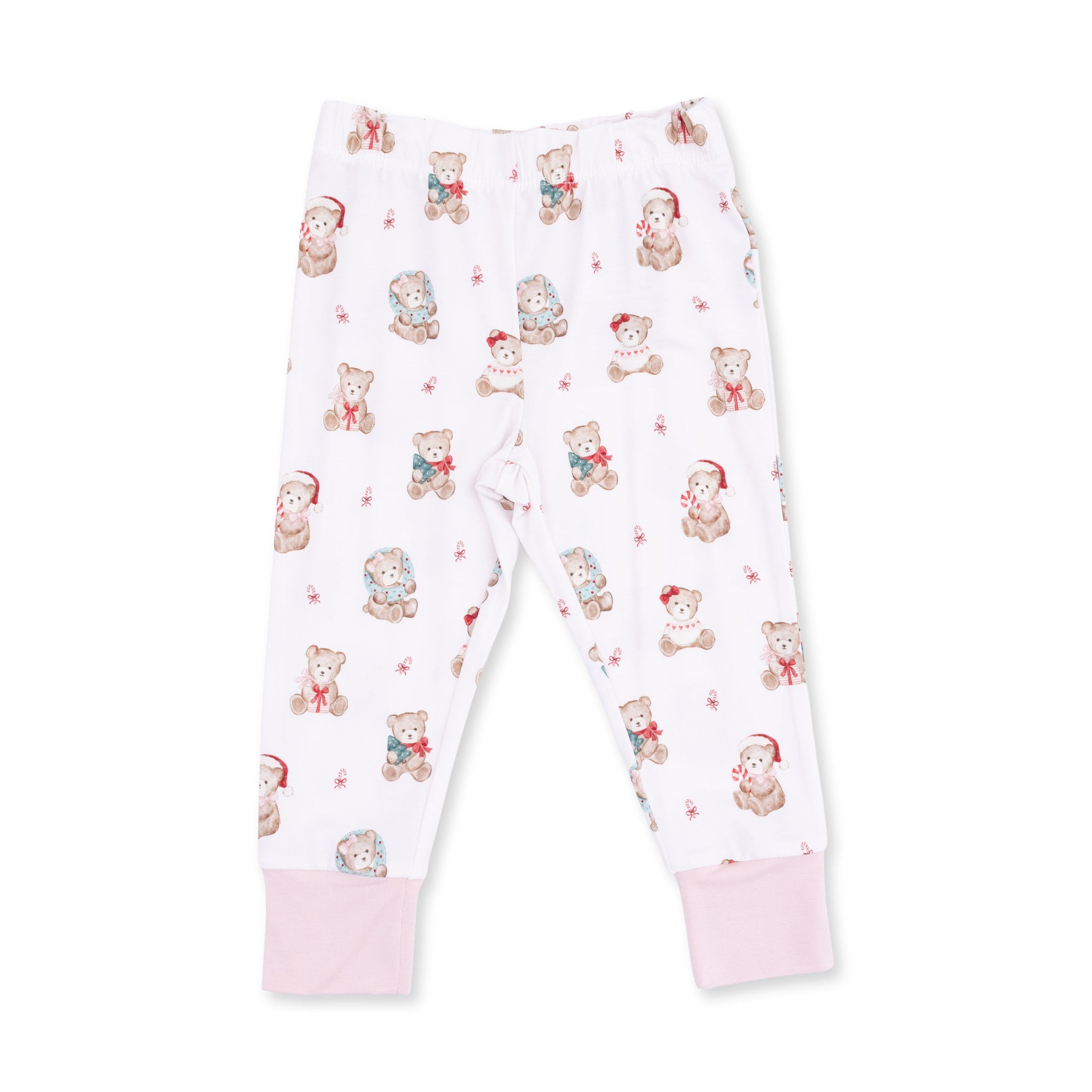 Christmas Teddy Bears Pink - Long Sleeve Loungewear Set by Angel Dear