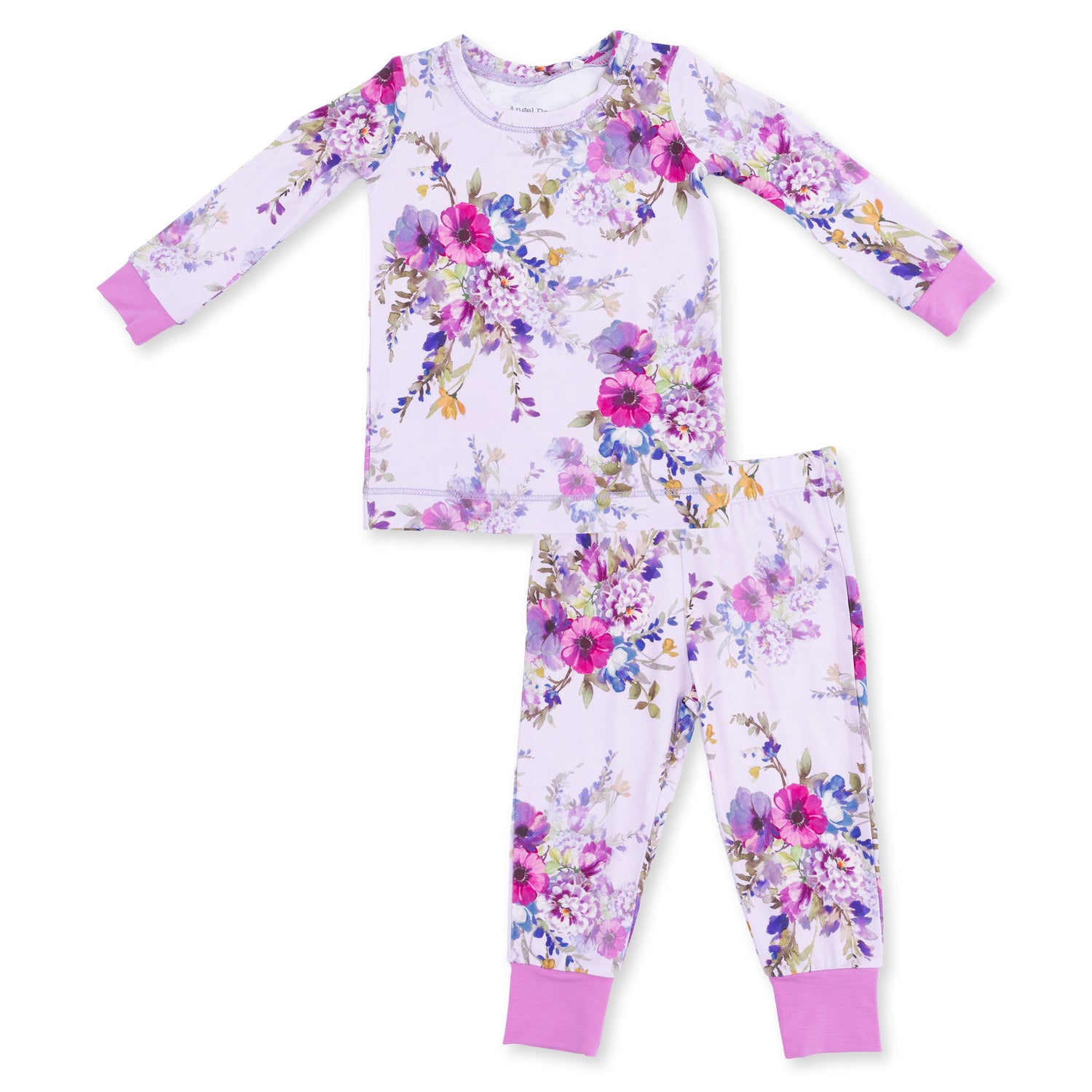 Viscose Bamboo Long Sleeve Loungewear Set - Dahlia Floral by Angel Dear (view 2 of 5)