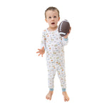 Football Check - Long Sleeve Loungewear Set by Angel Dear