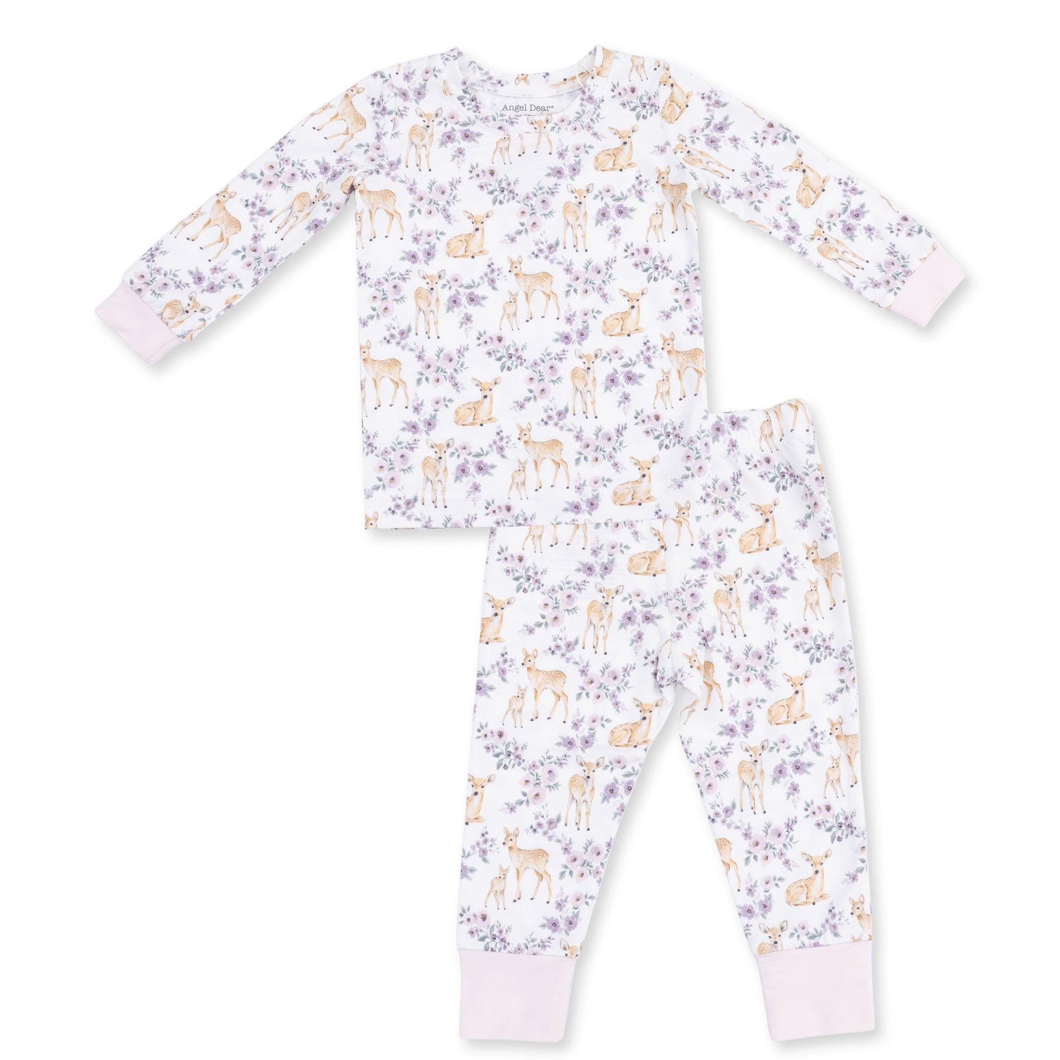 Floral Deer - Long Sleeve Loungewear Set by Angel Dear (view 2 of 5)