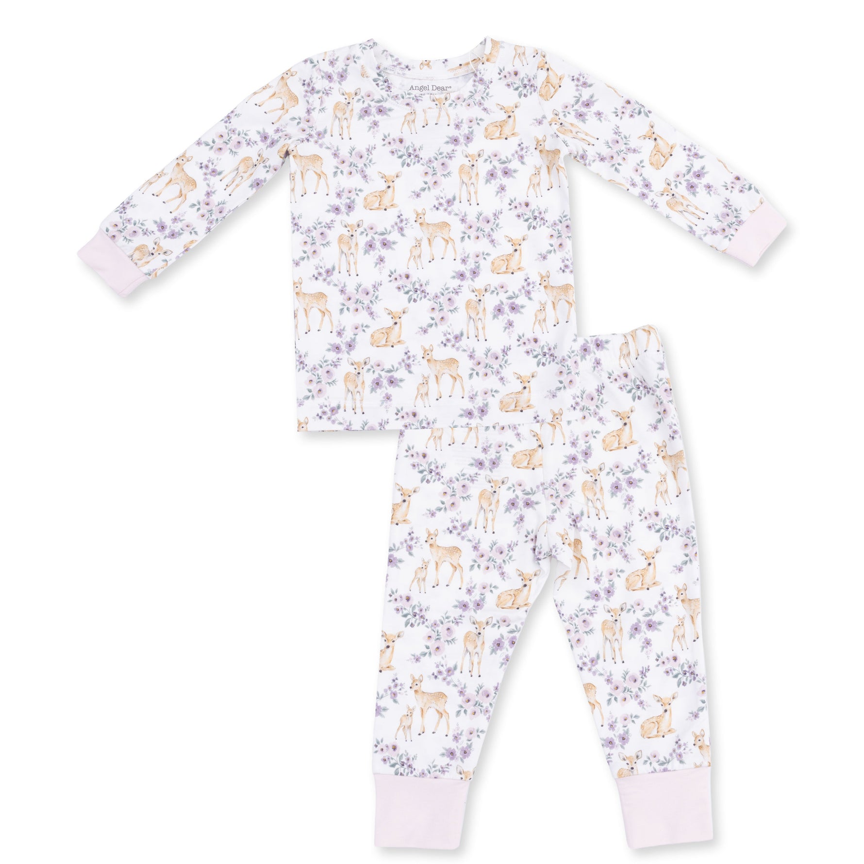 Floral Deer - Long Sleeve Loungewear Set by Angel Dear (view 2 of 5)