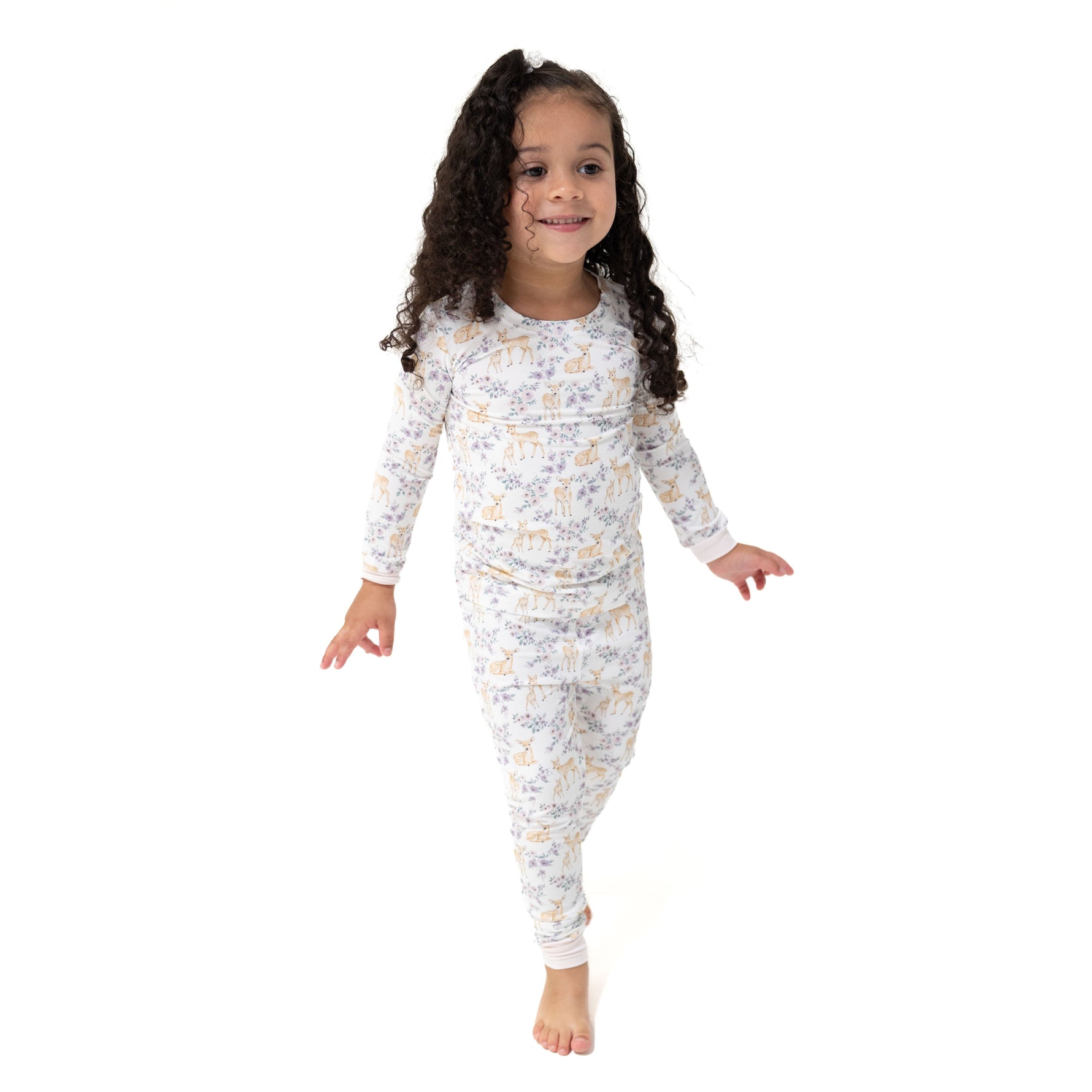 Floral Deer - Long Sleeve Loungewear Set by Angel Dear (view 1 of 5)