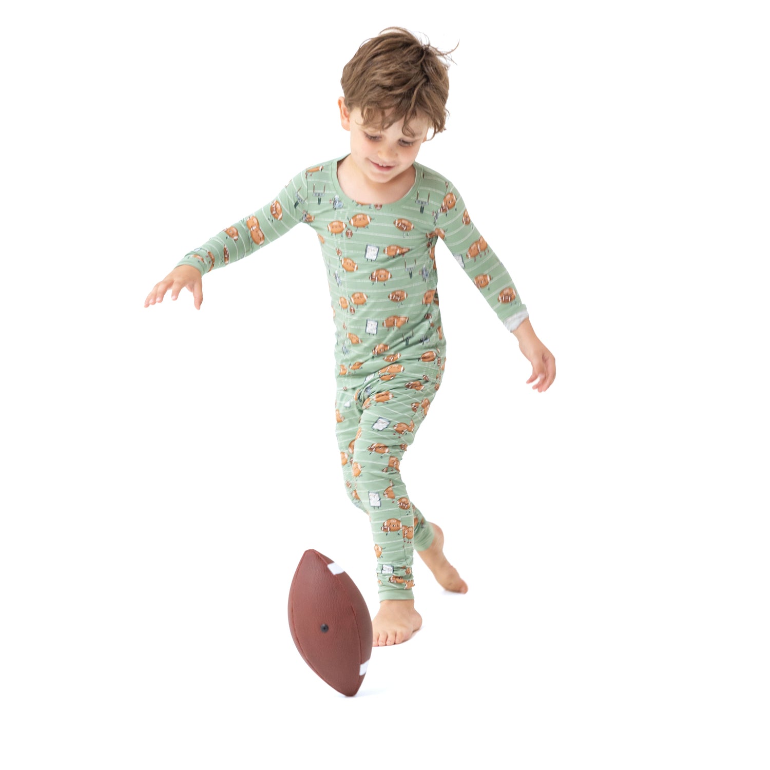 Footballs Playing Football - Long Sleeve Loungewear Set by Angel Dear (view 1 of 6)