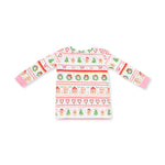 Gingerbread Fair Isle Pink - Long Sleeve Loungewear Set by Angel Dear