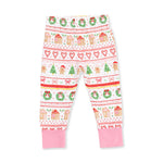 Gingerbread Fair Isle Pink - Long Sleeve Loungewear Set by Angel Dear