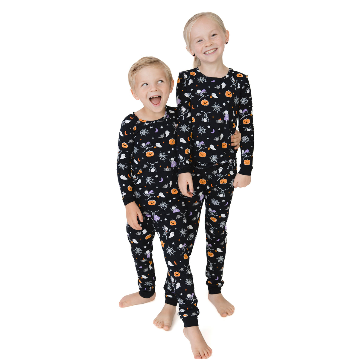 Halloween Skeleton Buddies - Long Sleeve Loungewear Set by Angel Dear