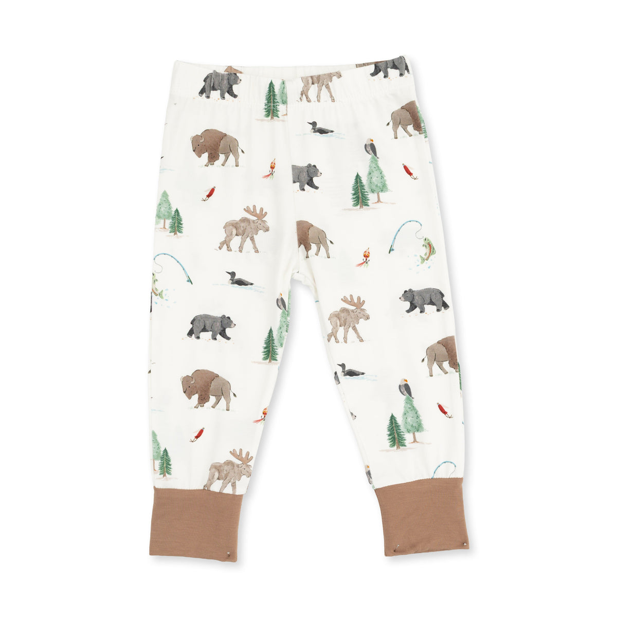 Northern Woodland Animals - Long Sleeve Loungewear Set by Angel Dear