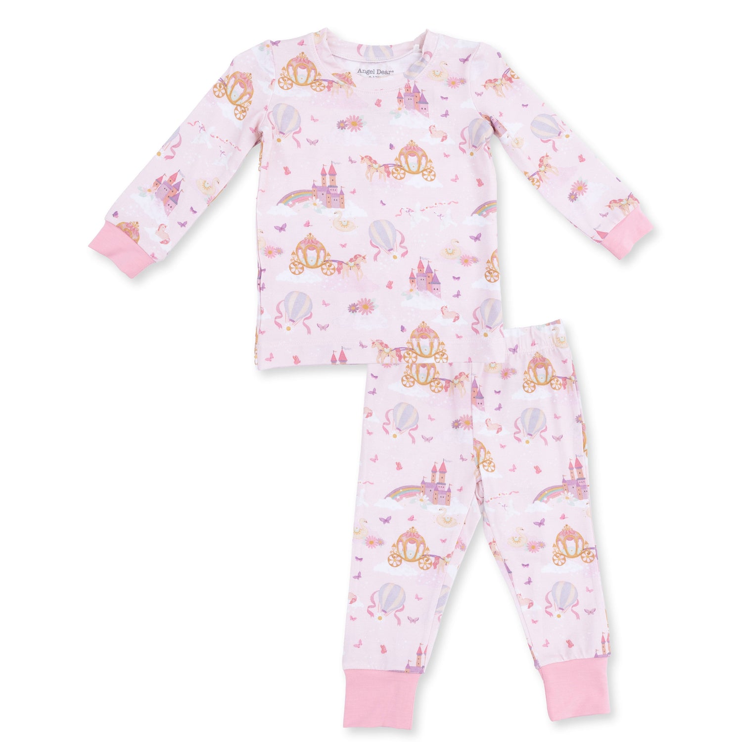 Princess Unicorns and Castle - Long Sleeve Loungewear Set by Angel Dear (view 2 of 5)