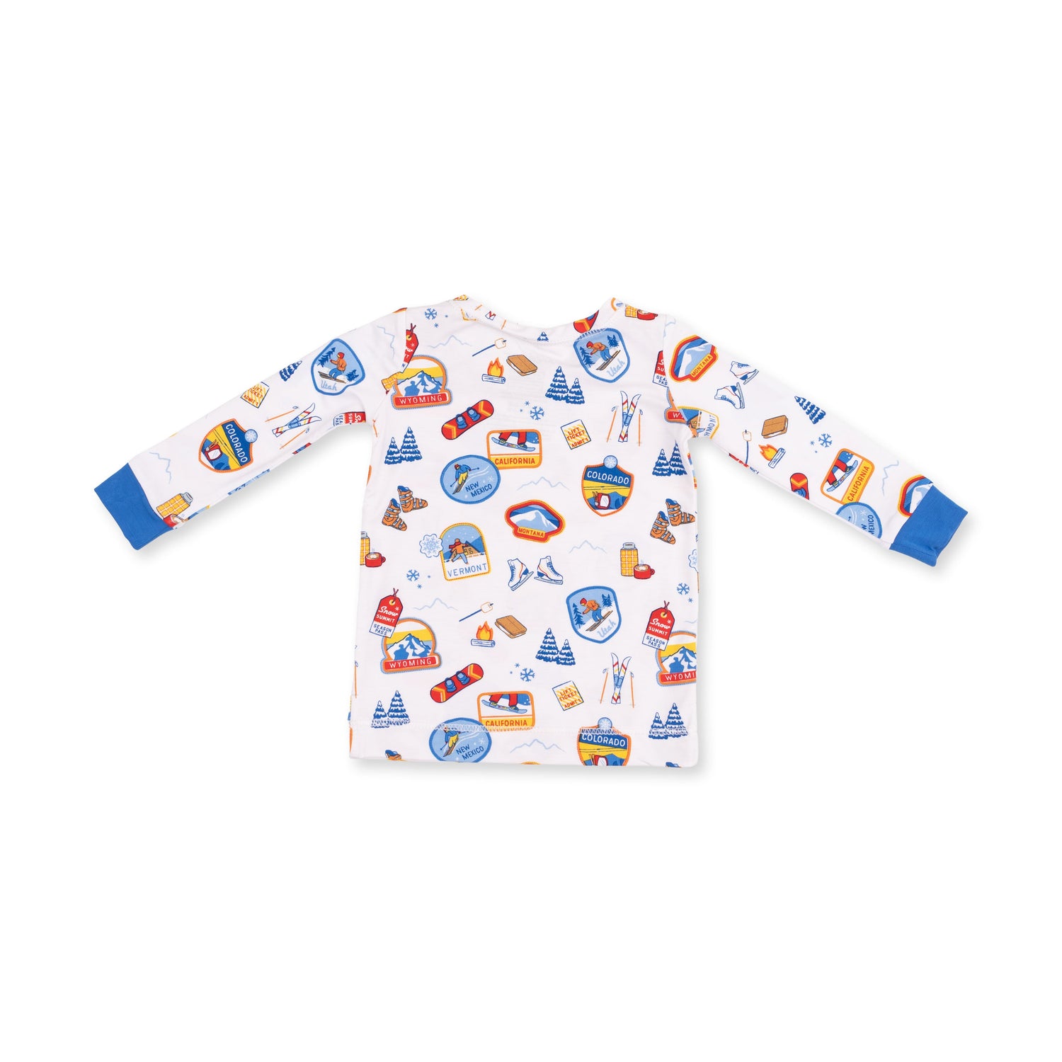 Vintage Ski Patches - Long Sleeve Loungewear Set by Angel Dear (view 2 of 4)