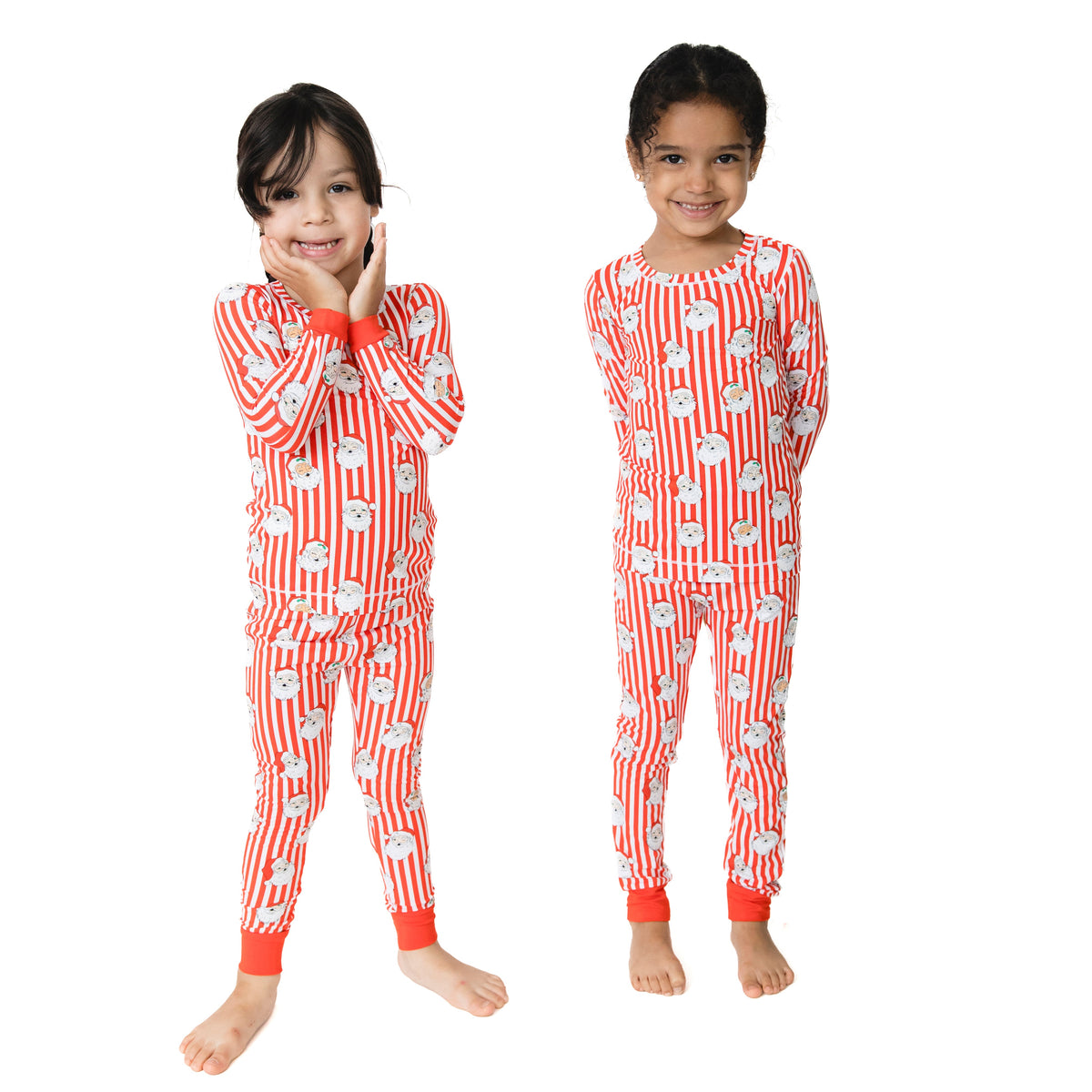 Vintage Santa Stripe - Long Sleeve Loungewear Set by Angel Dear