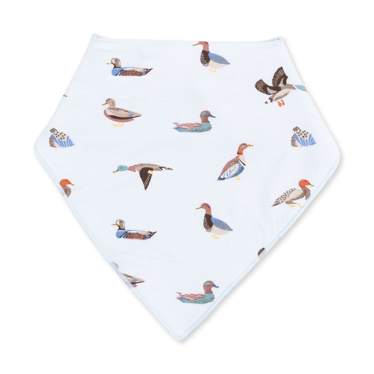 Bandana bib with American Ducks print and adjustable neck snaps