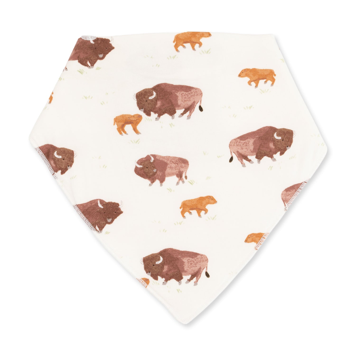 Absorbent Bandana Bib - American Buffalo Print by Angel Dear (view 2 of 4)