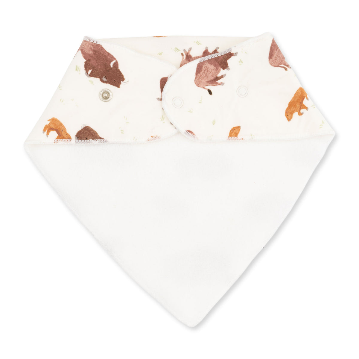 Absorbent Bandana Bib - American Buffalo Print by Angel Dear (view 3 of 4)