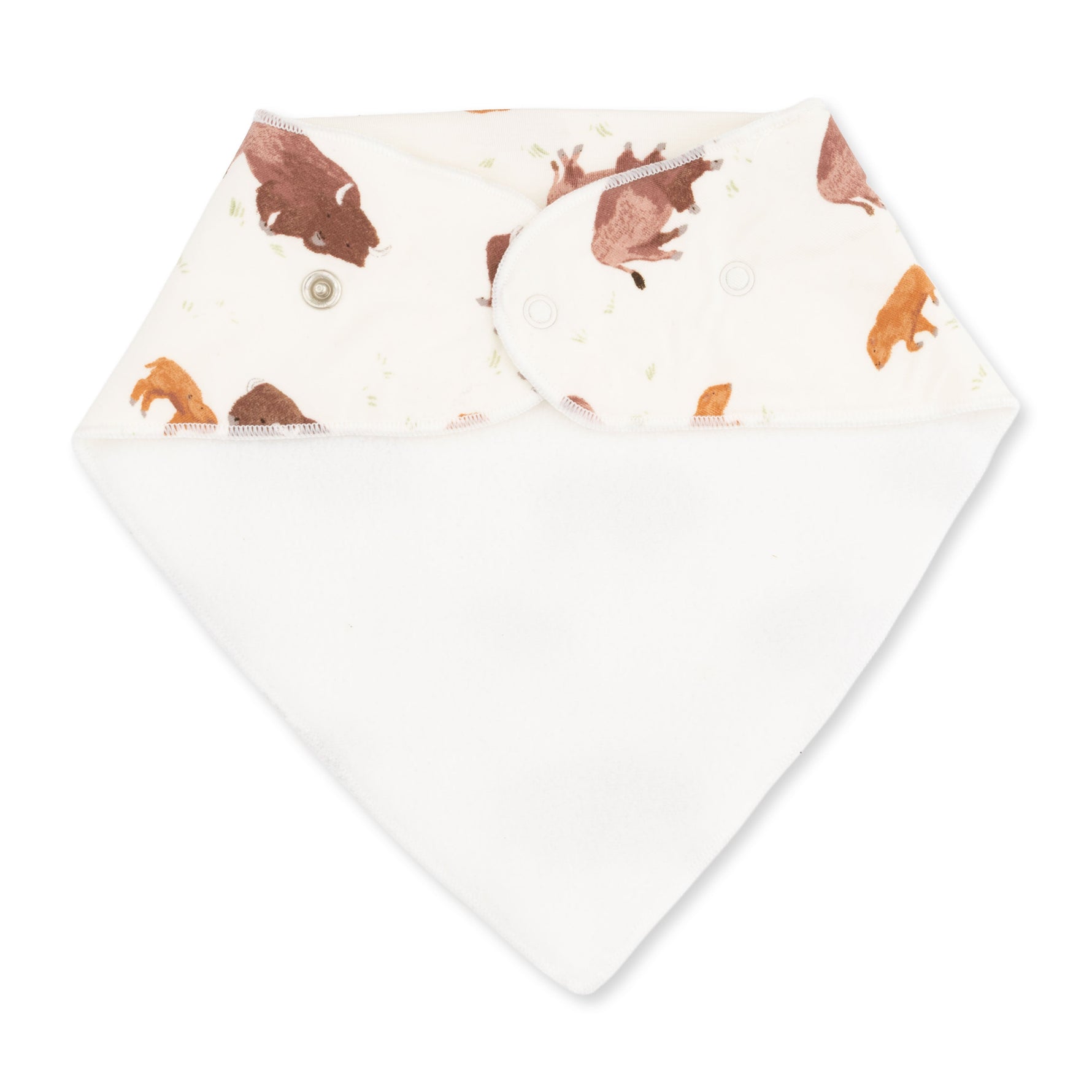 Absorbent Bandana Bib - American Buffalo Print by Angel Dear (view 3 of 4)
