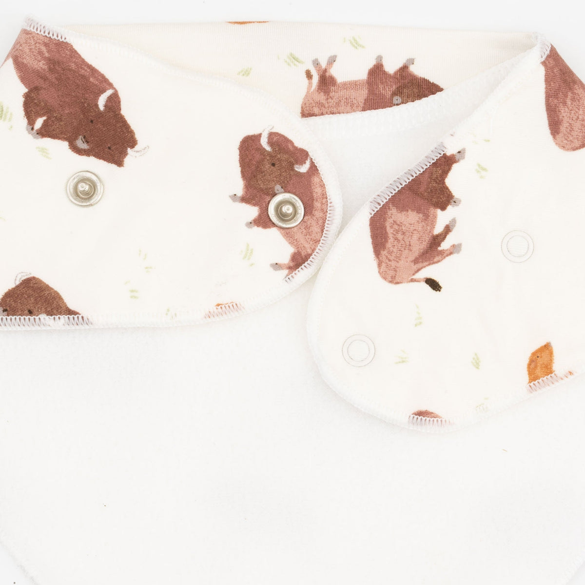 Absorbent Bandana Bib - American Buffalo Print by Angel Dear (view 4 of 4)