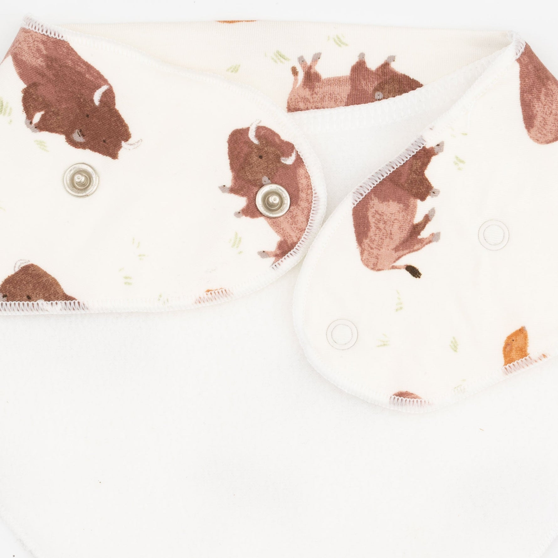 Absorbent Bandana Bib - American Buffalo Print by Angel Dear (view 4 of 4)