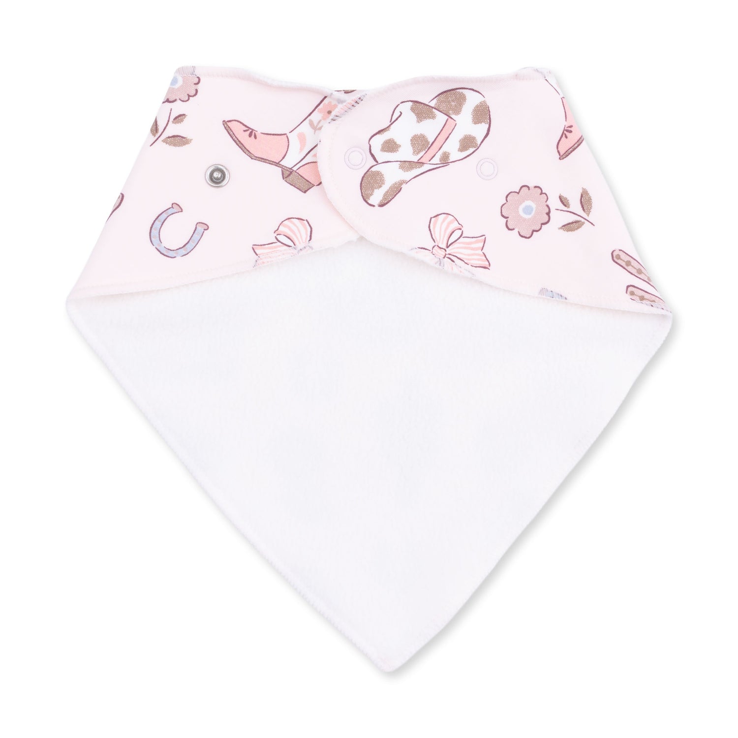 Bamboo Bandana Bib - Cowgirl Boots and Bows by Angel Dear (view 2 of 3)
