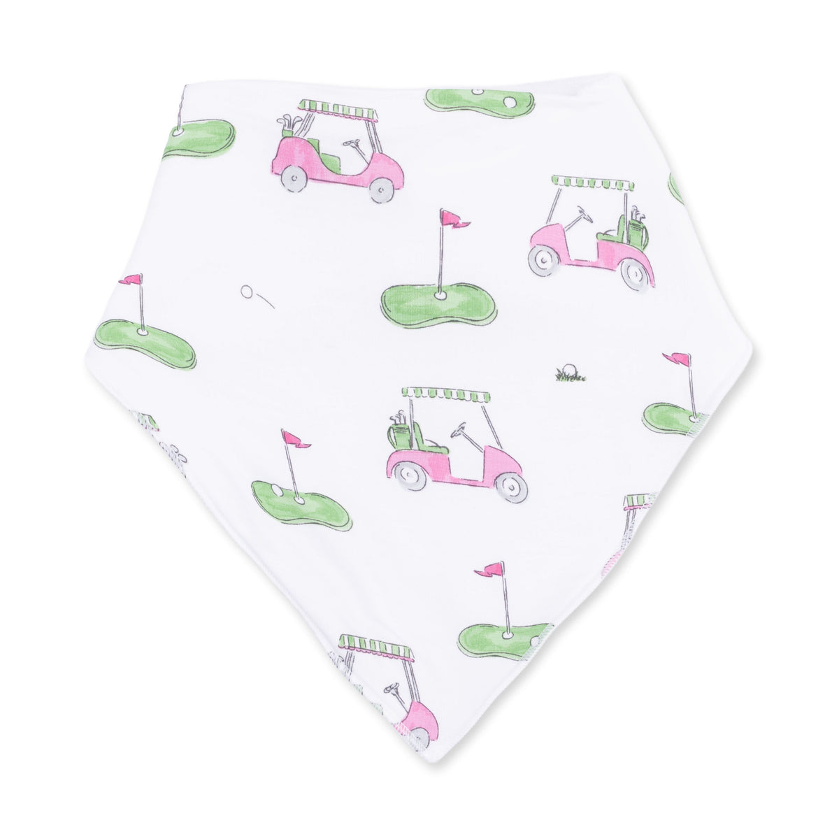 Golf Carts Pink - Bandana Bib by Angel Dear