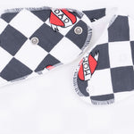Heart Tattoo Check Black - Bandana Bib by Angel Dear