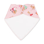 Vintage Reindeer & Santa Pink - Bandana Bib by Angel Dear