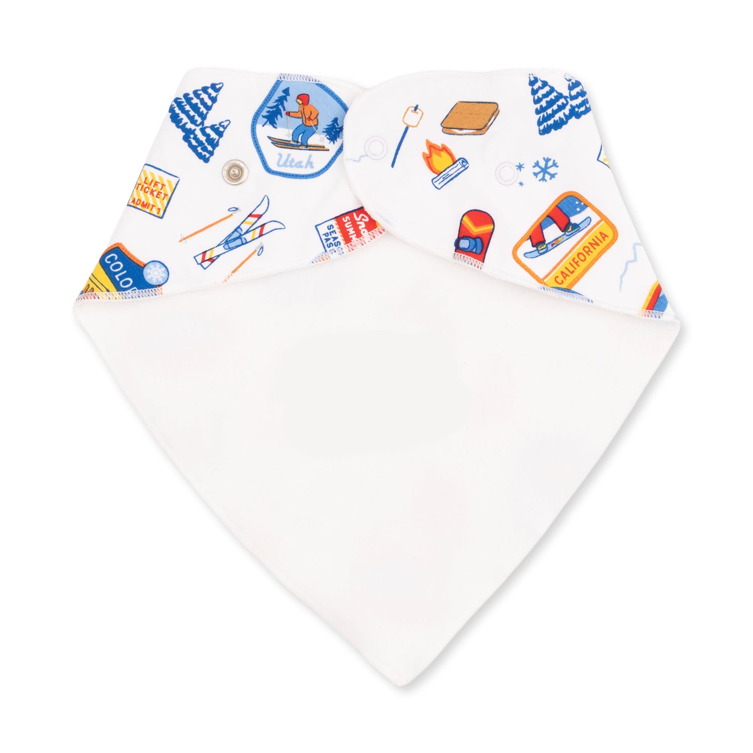 Vintage Ski Patches - Bandana Bib by Angel Dear (view 2 of 3)