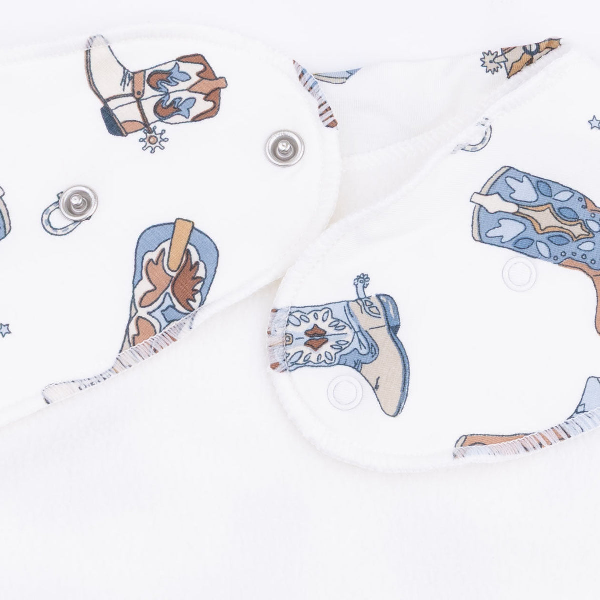 Baby Bandana Bib - Buckaroo Boots Print by Angel Dear (view 3 of 3)