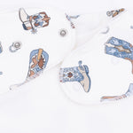 Baby Bandana Bib - Buckaroo Boots Print by Angel Dear (view 3 of 3)