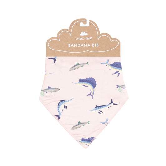 Bandana Bib Deep Sea Fishing Pink.