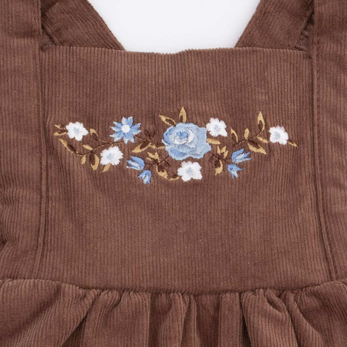 Hazel Floral - Pinafore Dress and Long Sleeve Bodysuit Set by Angel Dear