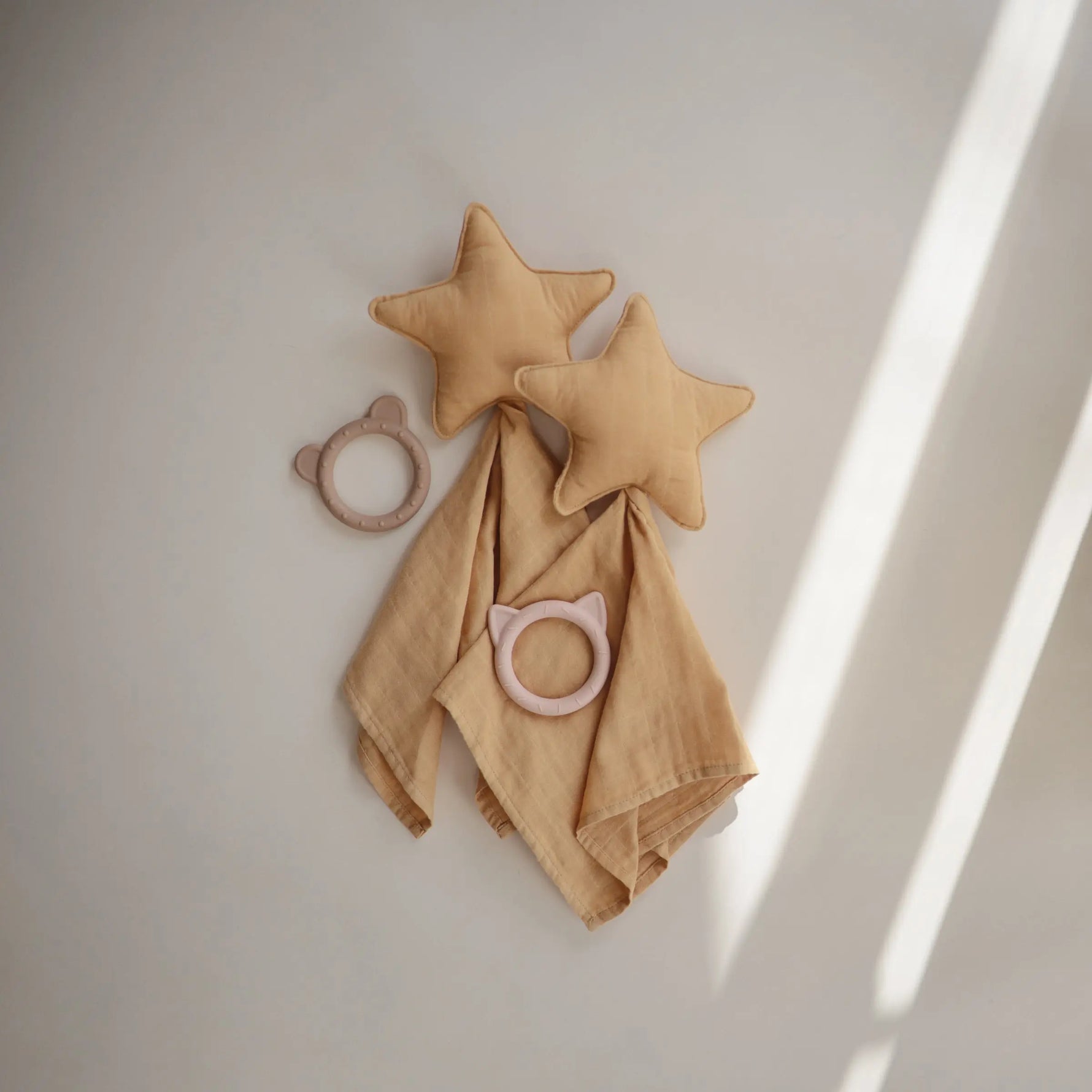 Mushie Star Lovey Blanket Made From 100 Percent Organic Cotton Soft Colors - Home & Garden > Linens & Bedding > Bedding > Blankets Blanket
