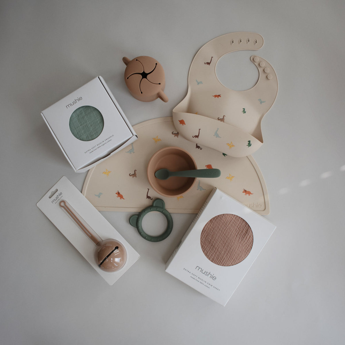 Mushie silicone placemat for baby feeding