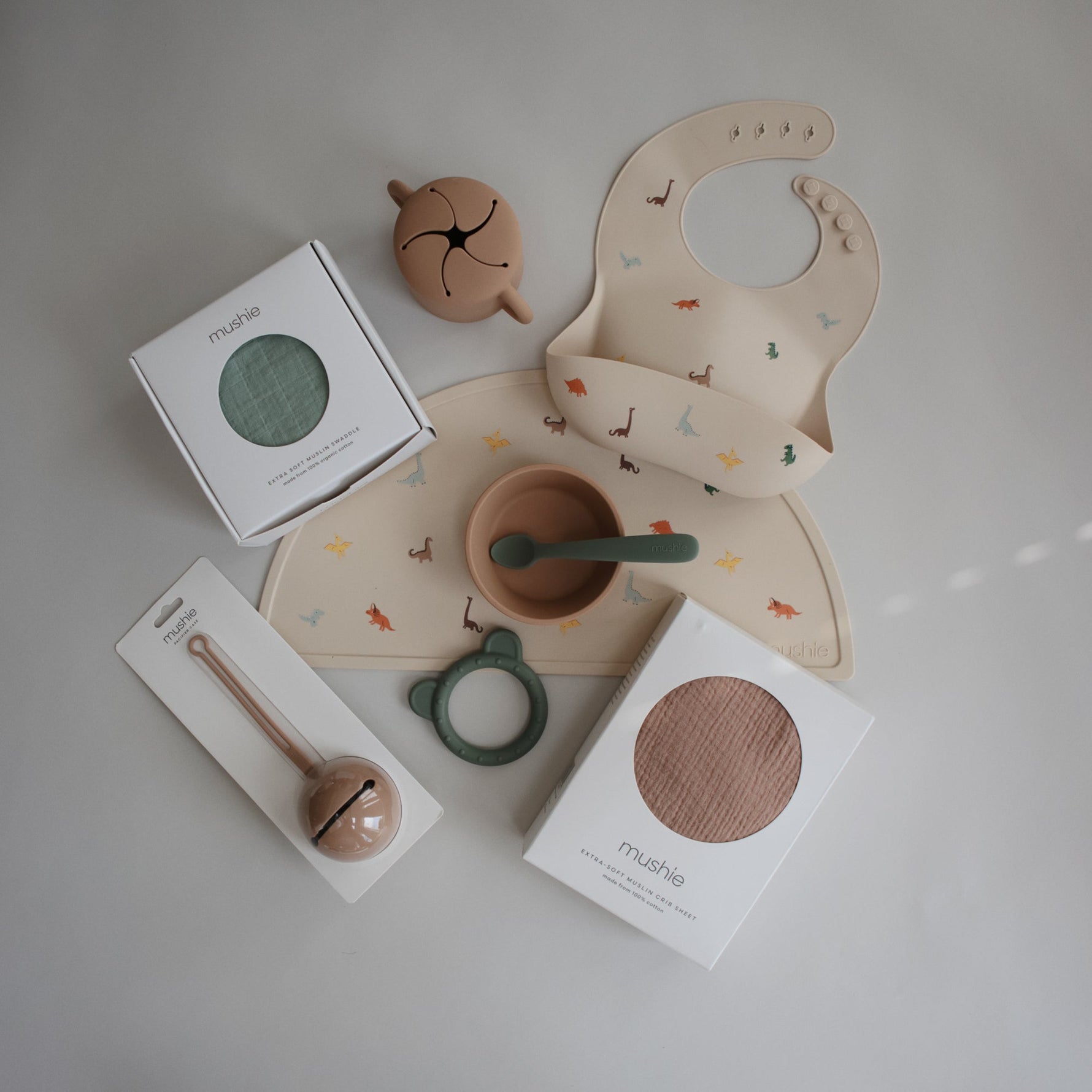 Mushie silicone placemat for baby feeding