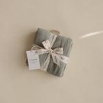 Mushie organic cotton muslin cloths 3-pack, soft and gentle for baby.