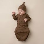 Organic Kimono Infant Sleep Gown - Apple by Makemake Organics