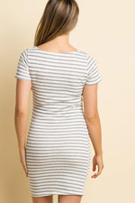 PinkBlush Maternity Dress with Striped Design for Stylish Expecting Moms - Everetts Place