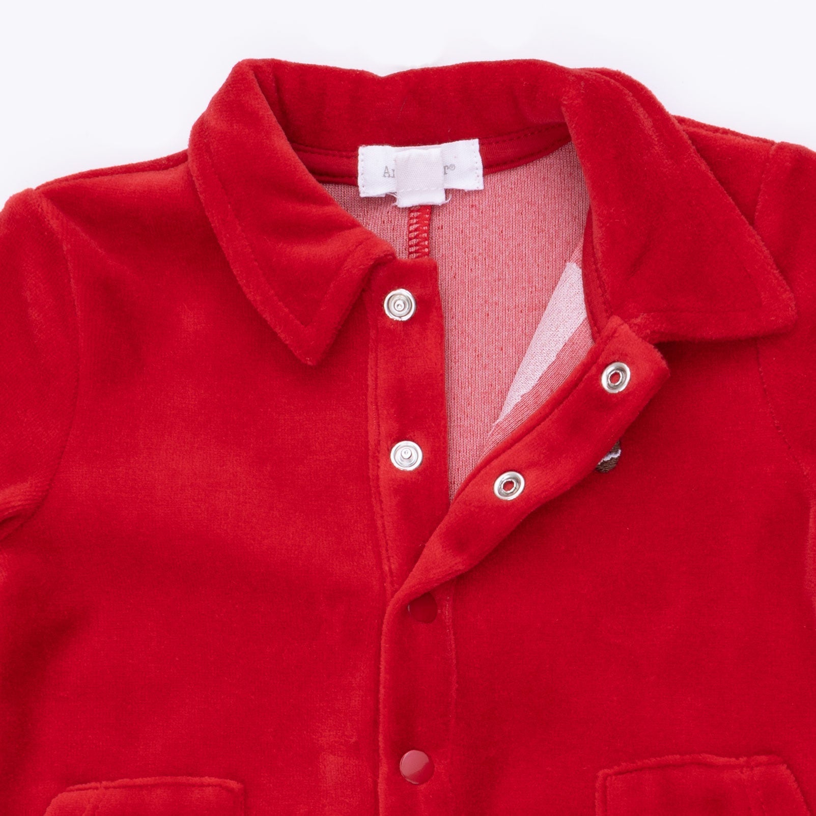 Velour Holiday Red - Velour Jumpsuit by Angel Dear