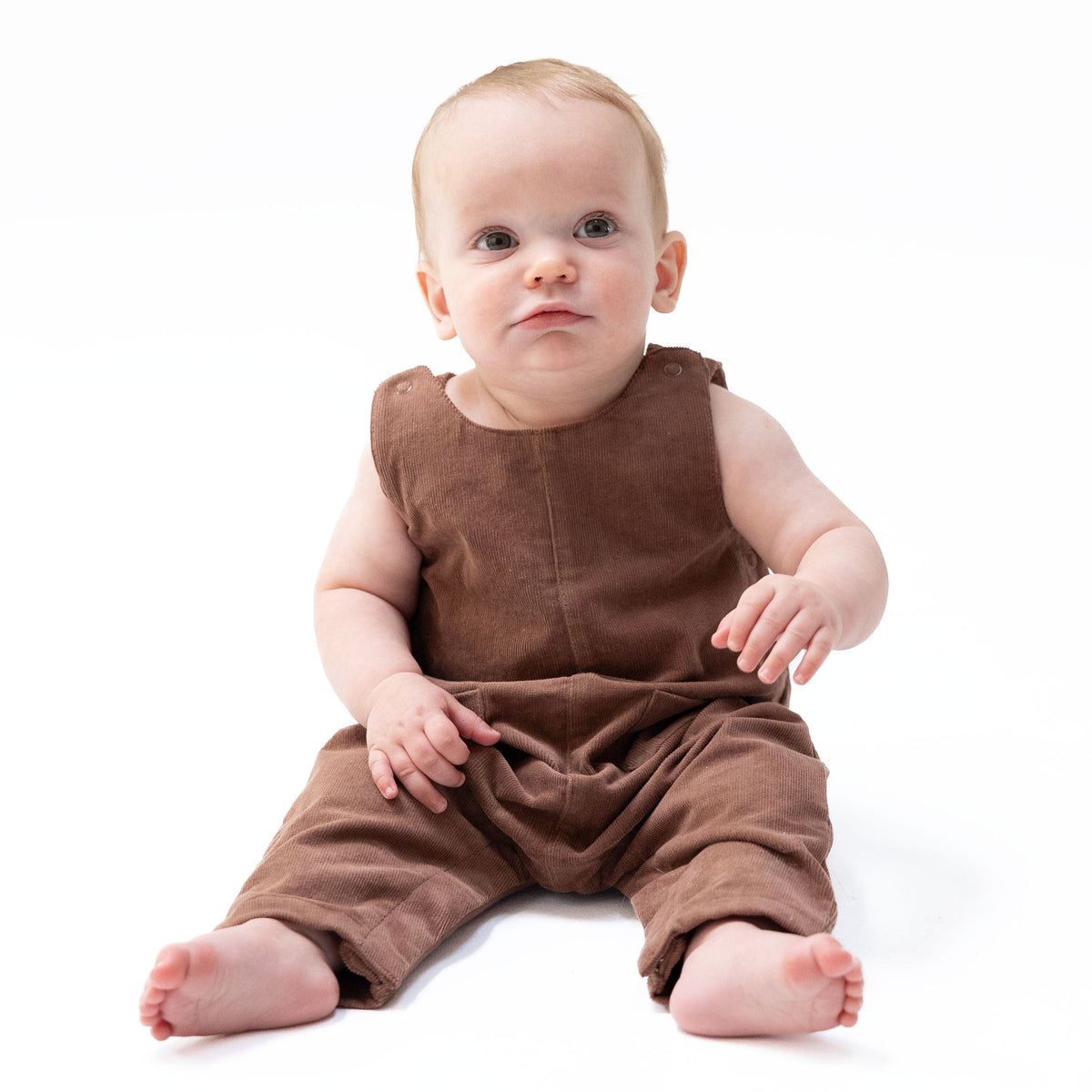 Solid Beaver Fur Corduroy - Uni Overalls by Angel Dear