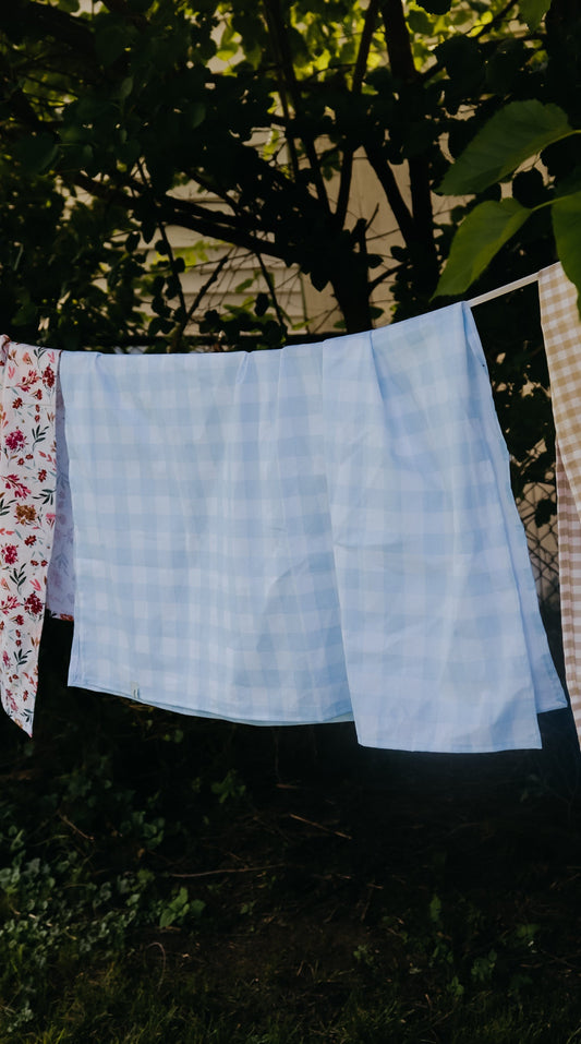 Marine Blue Baby Blanket 100 Percent Cotton Breathable Little Mae & Co Everetts Place: Online Boutique