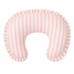 Pink White Stripe Ruffle Nursing Pillow Cover by Little Mae & Co