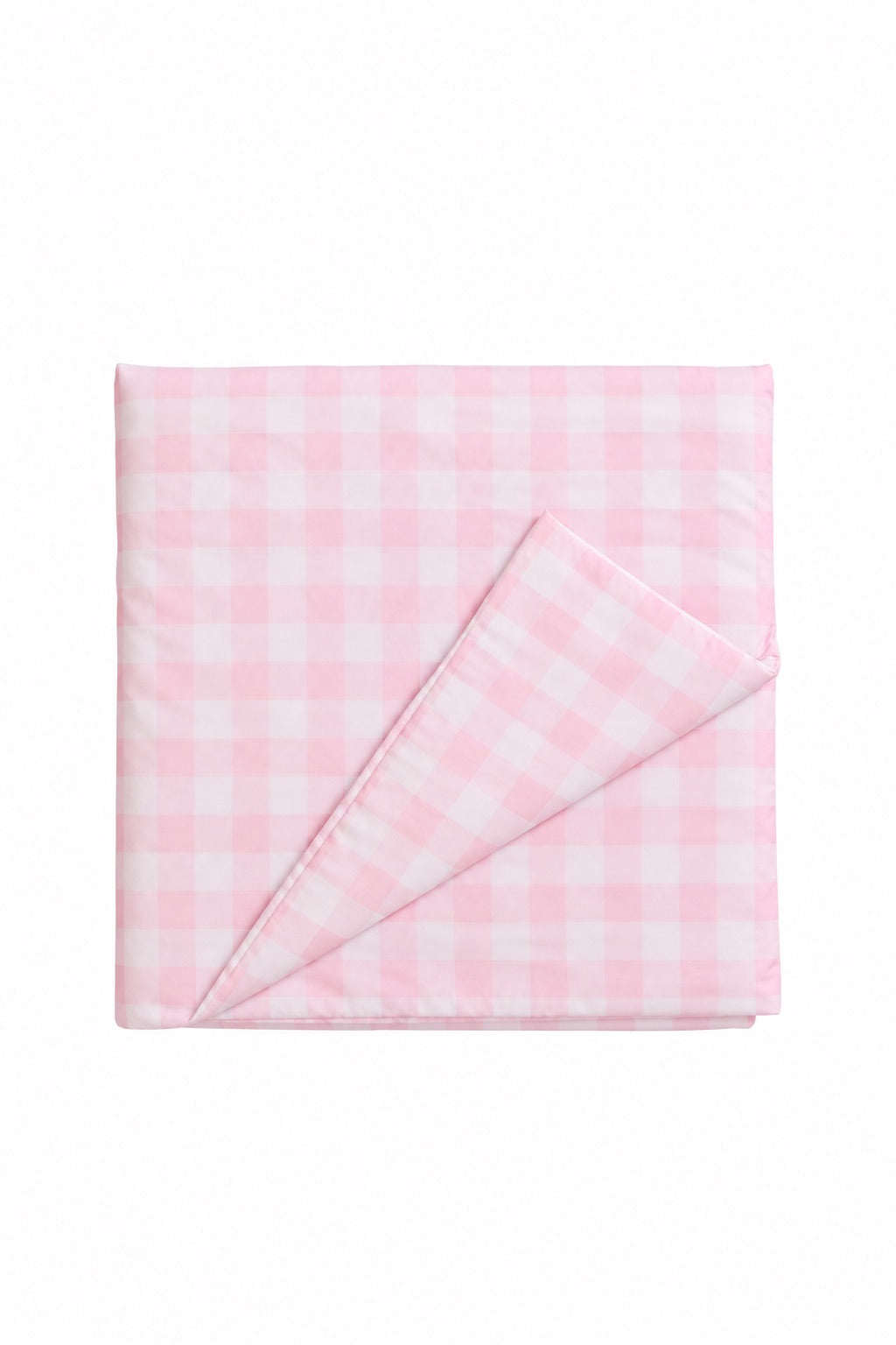 Light Pink Checkered Crib Quilted Blanket by Little Mae & Co