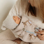 Bleu La La Luxury Cotton Blanket - Deer Knit Swaddle for Newborns - Baby & Toddler > Swaddling & Receiving Blankets