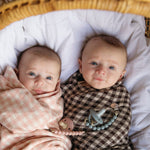 Bleu La La Checkered Knit Baby Blanket - Pure Cotton Comfort for Year-Round Coziness - Baby & Toddler > Swaddling & Receiving Blankets Knit blankets