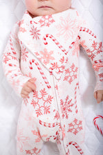 My First Candy Cane: Bamboo Bib in Blue & Peach by Rayn’s Tiny Stitches