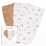 Easy Swaddle Blankets in Rainbow Bohemian, Pack of 3 by Comfy Cubs at Everetts Place