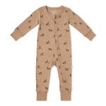 Organic 2-Way Zip Romper - Woodland Fox by Makemake Organics